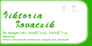 viktoria kovacsik business card